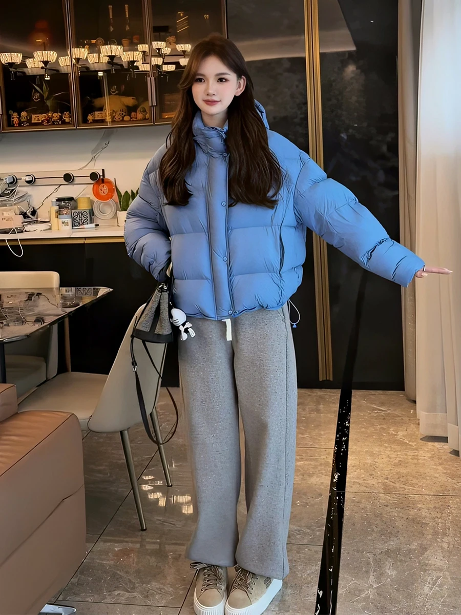 Koreańska kurtka puchowa Sle ort Puff dla kobiet, nowość na zimę 2025, mały rozmiar, luksusowa, ciepła odzież wierzchnia, elegancka i kobieca.