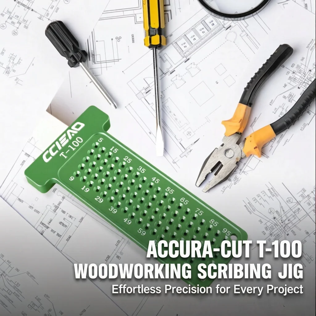 

4-дюймовый/100-миллиметровый прецизионный разметочный шаблон с двойной шкалой для деревообработки, из алюминиевого сплава с калибровкой по перекрестной линии