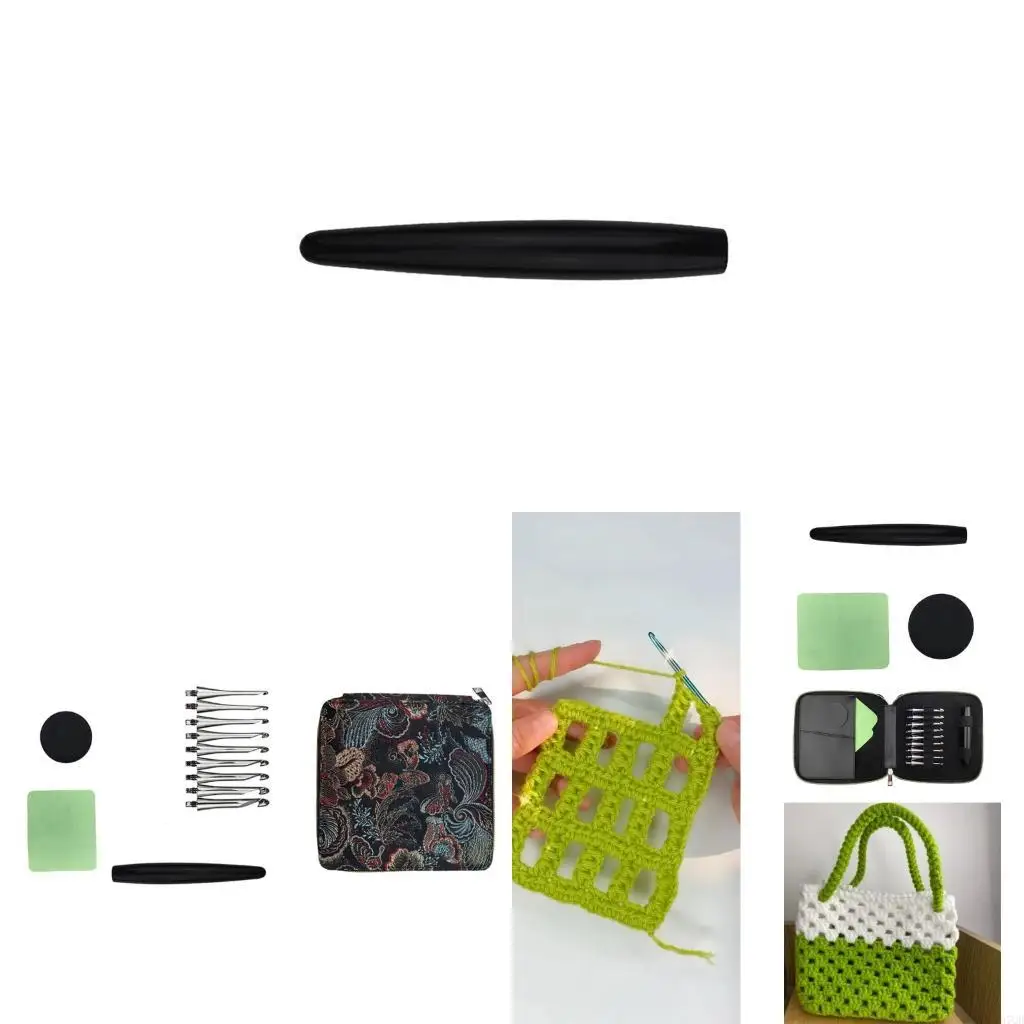 

97QD сменной алюминиевый крючок крючком с 9 размерной эргономичной набор крючков для вязания крючком