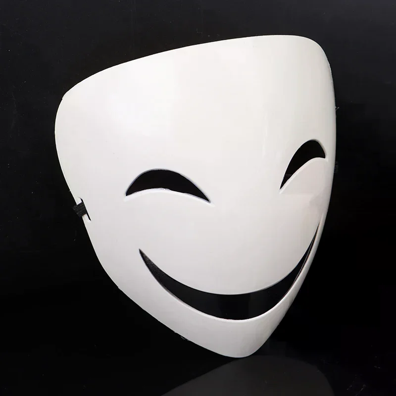 Adults Japanese Anime Black White Visible Adjustable Mask Helmet Cosplay
