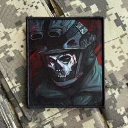 Call of Duty Ghost Tactical Patch Game Morale Badge Soldier Hook & Loop Printing Patches for Clothing Military Backpack Sticker