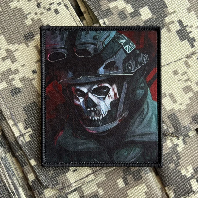Call of Duty Ghost Tactical Patch Game Morale Badge Soldier Hook & Loop Printing Patches for Clothing Military Backpack Sticker