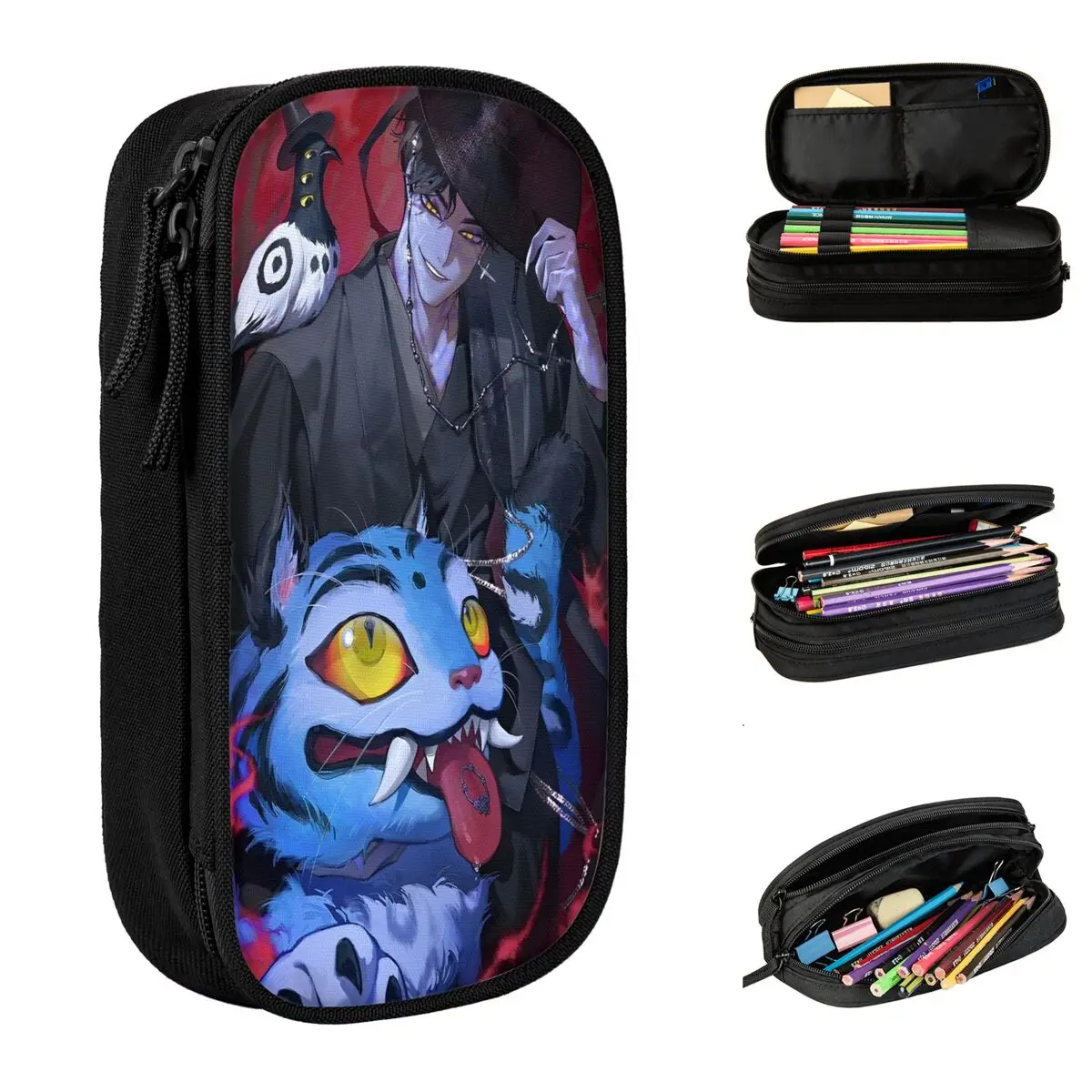 

Kpop Demon Hunters Huntrix Movie Pencil Case Double Layer Large-capacity Kids School Supplies Pen Case Birthday Gift
