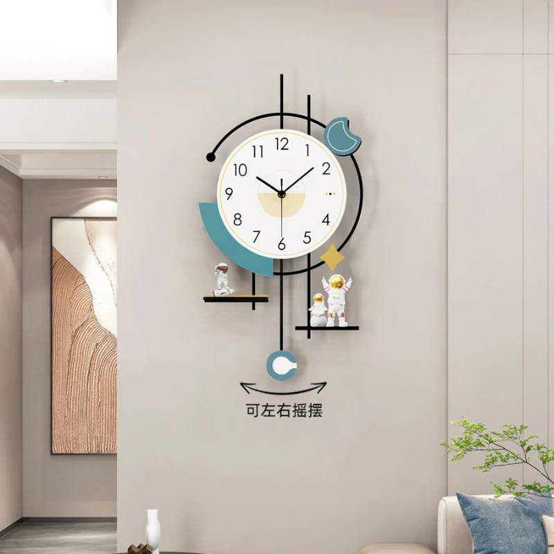 Simple Nordic Clock Wall Fashion Silent Nature Xenomorph Aesthetic Interior Wall Watch Design Wanduhr Living Room Decoration