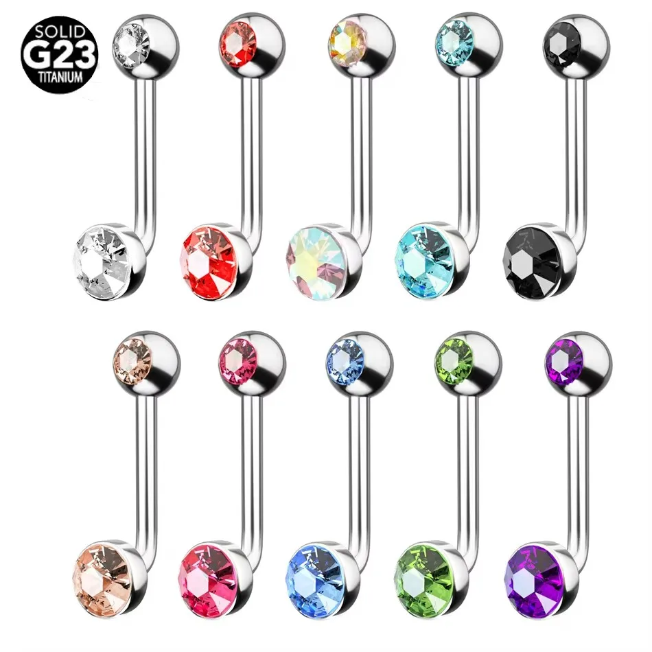 1PC Titanium Christina Vertical Hood Piercings Round Lip Belly Navel Rings Sexy Shinny Vagina Genital VCH Eyebrow Body Jewelry