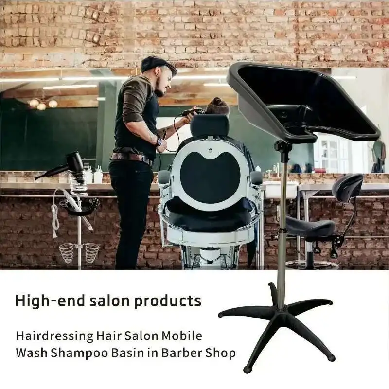 Hairdresser Barbershop Shampoo Bowl Chair Mobile Wash Hair Height Adjustable Hair Washing Sink Suitable Beauty Sedia Salon Home