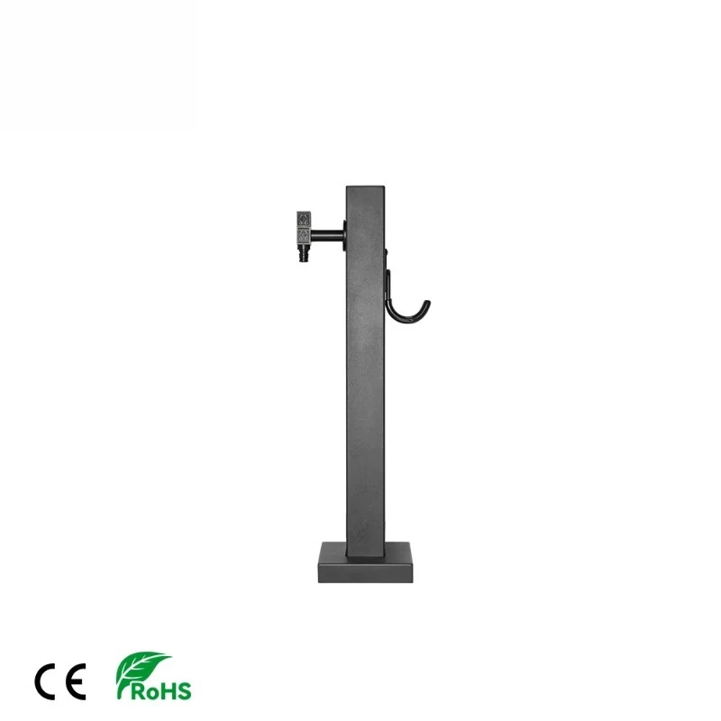 304SS Outdoor Faucet Column with Hook&Decorative Cover Frostproof Garden Watering Pedestal for Yard Patio Backyard Water Use