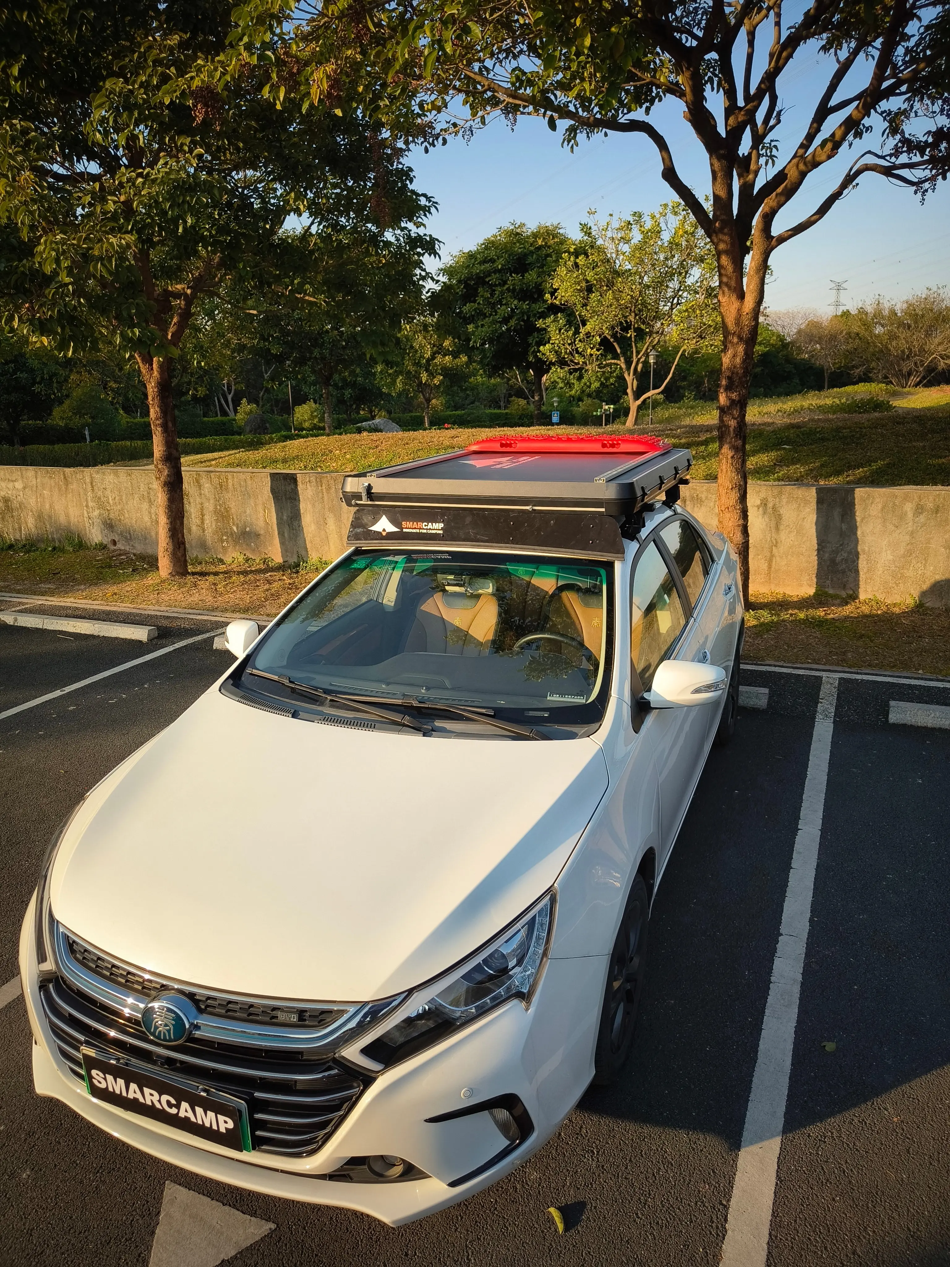 Portable 1-3 Person Foldable Car Roof Tent Outdoor Camping Aluminum Alloy Hard Shell Waterproof 3000mm+ More