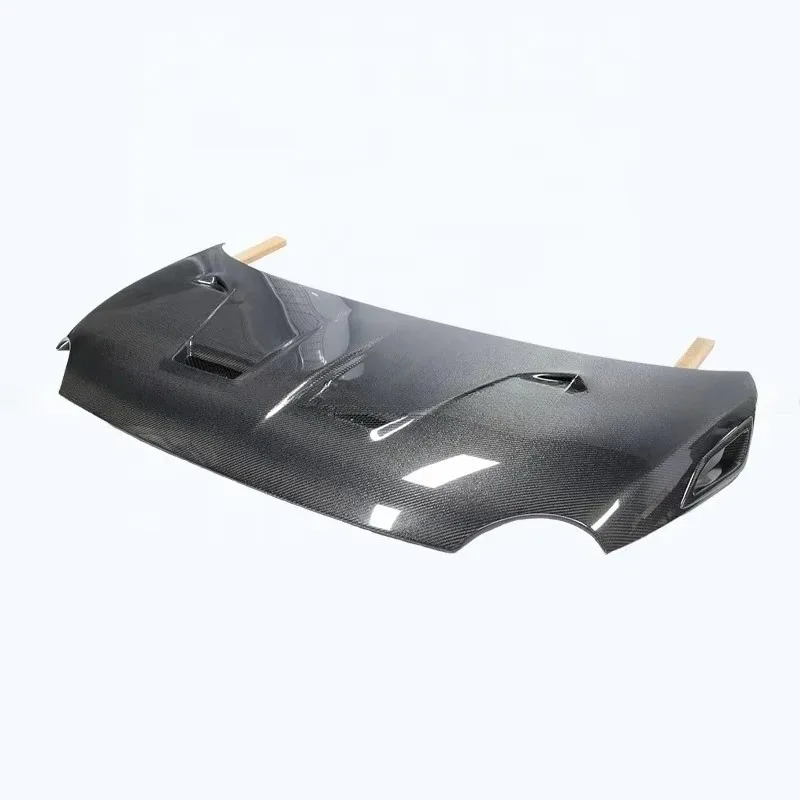 For 2007-2024 Fiat 500 595 695 Abarth DLF6 Style Carbon Fiber Vented Hood Car Engine Bonnet Cover Exterior Tuning Body Kit view 5