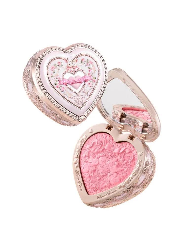 Fard à joues crème Flower Know Bunny Garden Embossed Blush, lisse, longue tenue, pour un teint éclatant toute la journée