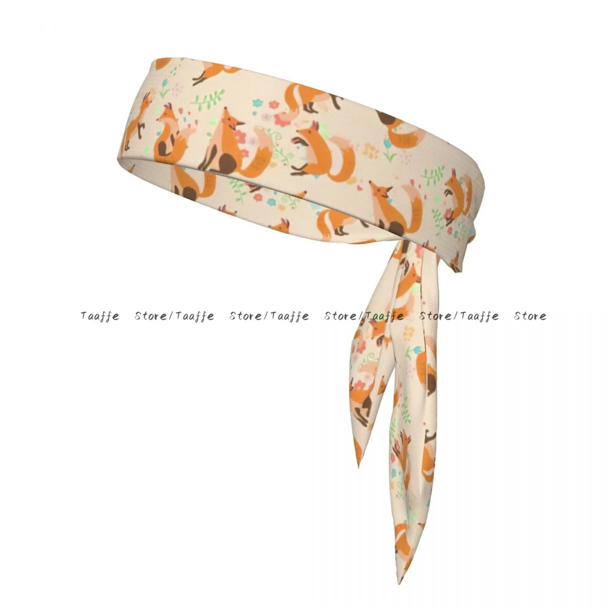 

Sports Headband Head Tie Cute Fox Bandana Sweatbands Yoga Tennis Headwrap for adult