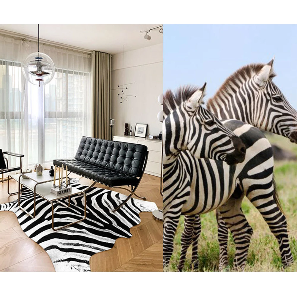 7mm long plush zebra stripe rug room decoration carpet American style Bedroom rug home carpets zebra floor rugs living room mats