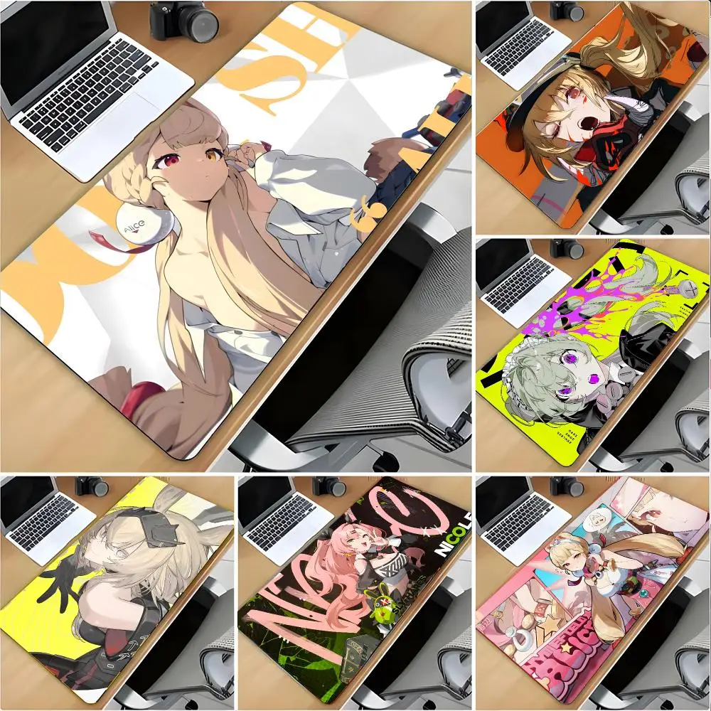 A-Alice Zenless Zone Zero Mouse Pad Large Mouse Pad Desk Mat Non‑Slip Gaming Board Game Mat with Stitched Edges