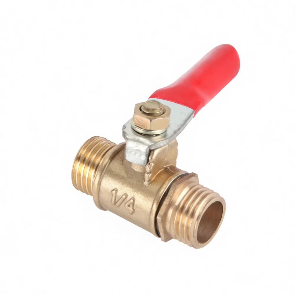 Pneumatic Hydraulic Ball Valve Copper Threaded Fitting Manual Handle Shut Off Control Accessory Industrial Flow Regulation