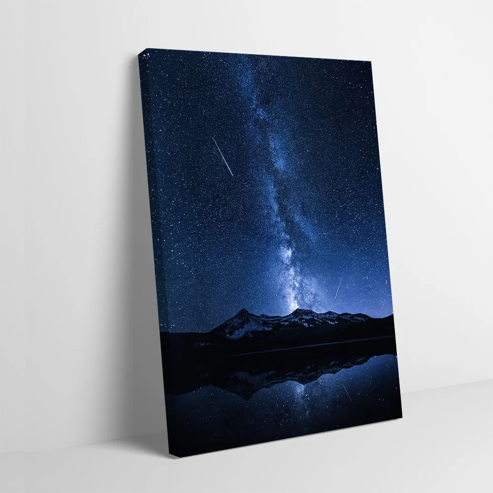 ملصق طباعة انعكاس المجرات صور قابلة للتخصيص لوحة فنية جدارية على القماش هدية لتزيين الغرفة والديكور الداخلي