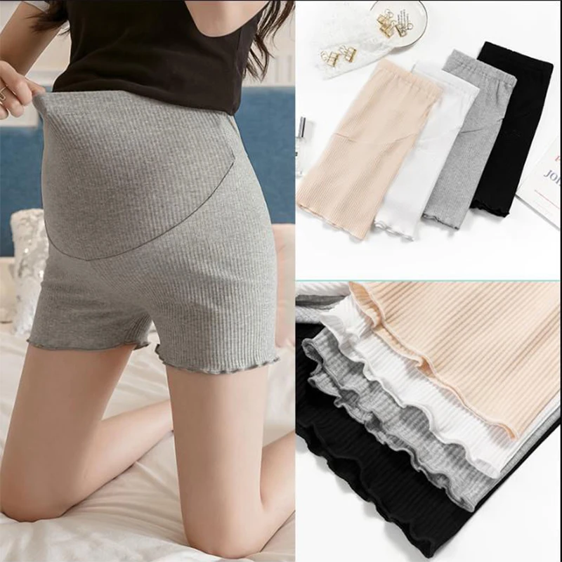 

Soft Short Maternity Pants For Pregnant Women Summer High Waist Solid Breathable Elastic Sexy Fashion Mini Legggings Pregnancy