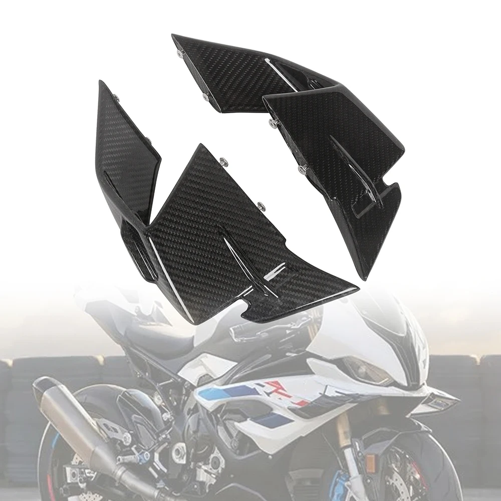 

For BMW S1000rr 2024 100% Real Carbon Fiber Wing Wind Aerodynamic Spoiler Winglets Fairing 1Pair Motorcycle Modification