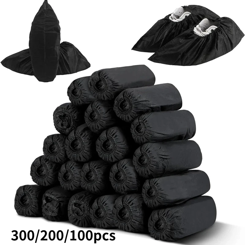 

300/200/100pcs Shoe Covers Disposable Non Slip Boot Booties Covers Durable Foot Shoe Protectors for Indoors