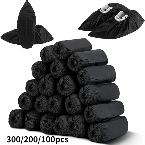 300/200/100 Uds cubiertas de zapatos cubiertas de botines antideslizantes desechables protectores de zapatos de pie duraderos para interiores