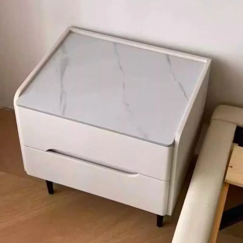 Cat Scratch Proof Nightstand, Solid Wood Bedside Table for Bedroom, Modern Multi-Functional Storage Cabinet for Home