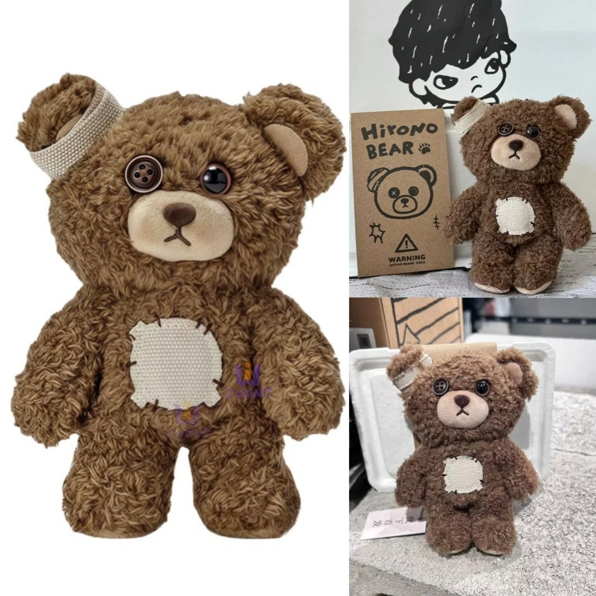 

Original Hirono Bear Living Wild Series Cotton Plush Anime Collectible Kawaii Doll Figure With Cartoon Decor For Kids/Adult Coll