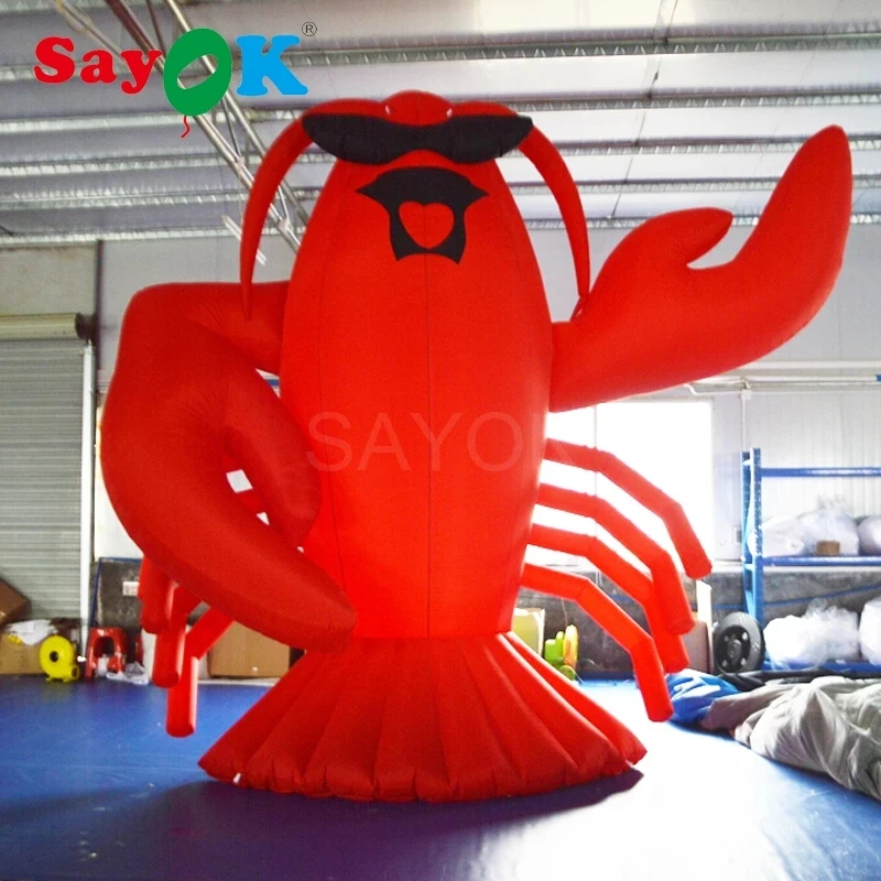 

Sayok Giant Inflatable Lobster 4m High Outdoor Crawfish Cartoon Inflatable Shrimp for Advertising Promotion and Restaurant Decor