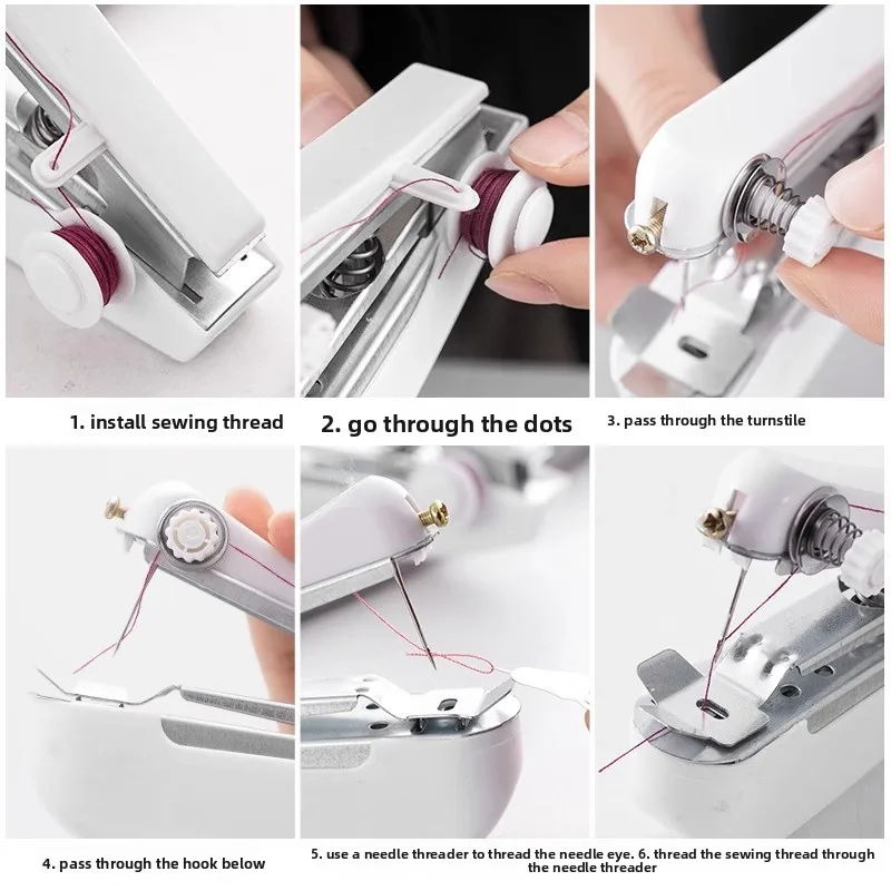 Portable Handheld Sewing Machine for Clothes Repair - Mini Manual Stitch Tool for Travel, Home & Outdoor DIY Quick Fix - view 4