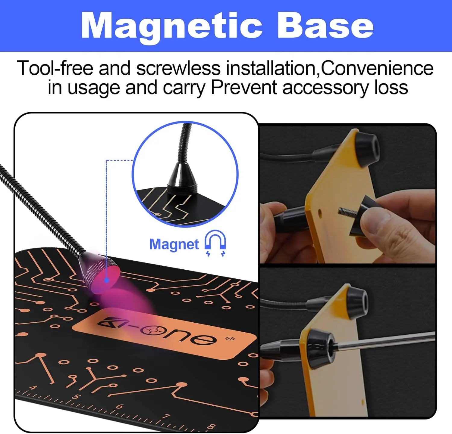 محطة لحام يدوية المساعدة، أداة يدوية ثالثة مغناطيسية مع 4 أذرع مرنة لإصلاح الإلكترونيات والمجوهرات واللحام #4