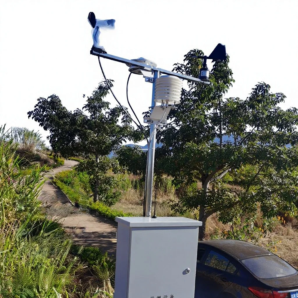 2.5 Meters 7 Elements AWS107 12V Solar 4G Wireless Weather Station Cloud Platform Data Management