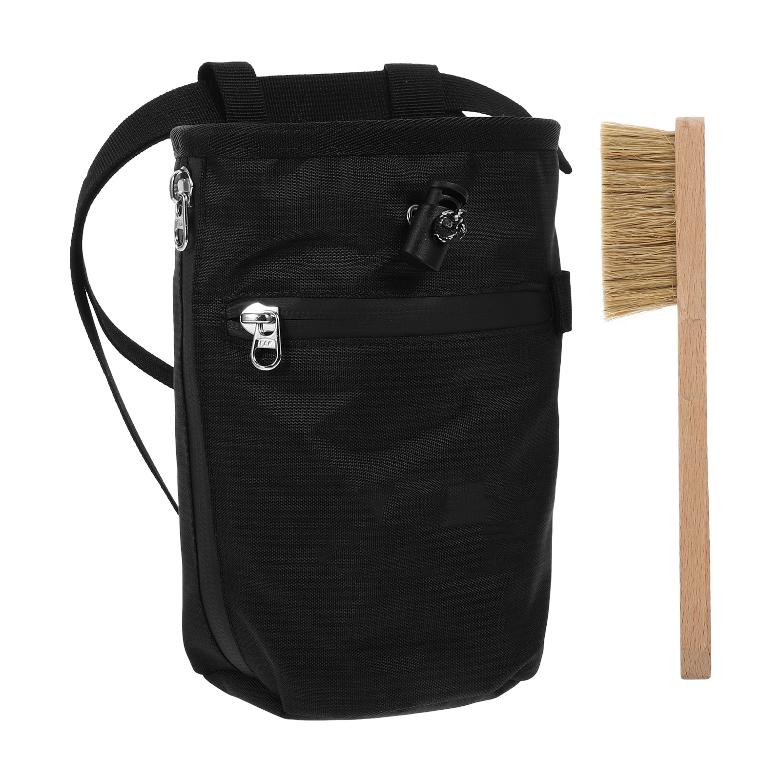 

Climbing Chalk Bags Large Capacity Powder Bag for Rock Climbing Outdoor Use Gymnastics Anti Skid Storage Oxford Cloth Black