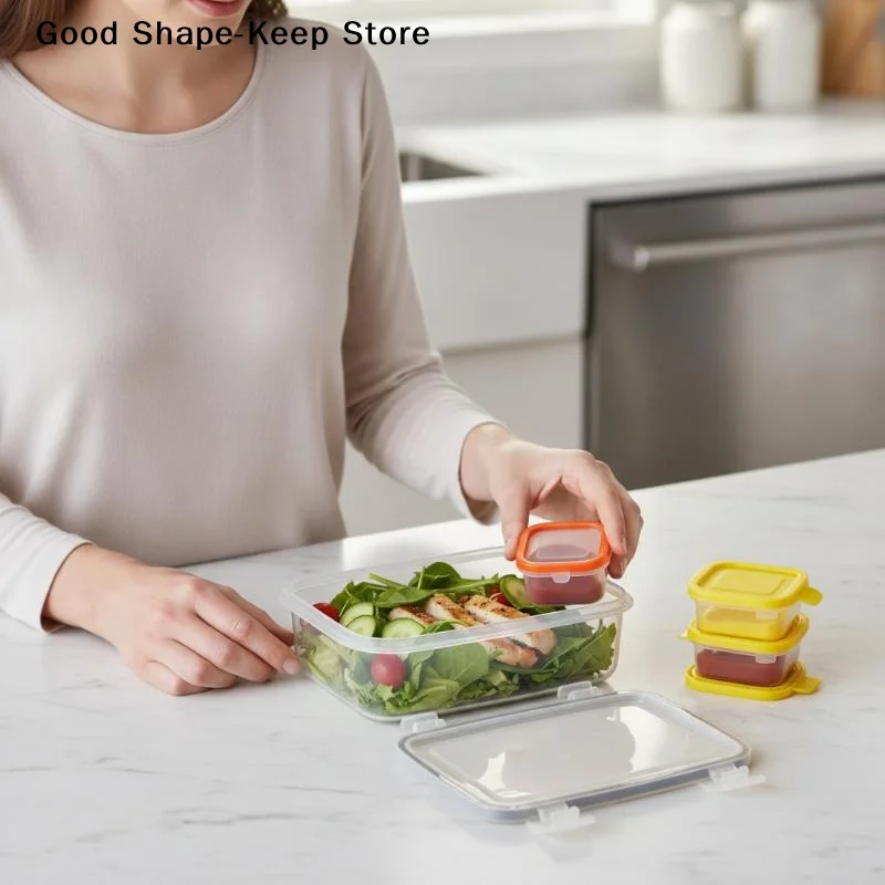 daily4Pcs Easy to Label Spice Jar Set Food Grade Squeeze Sauce Bottle Seasoning Container for Kitchen OrganizationDaily products