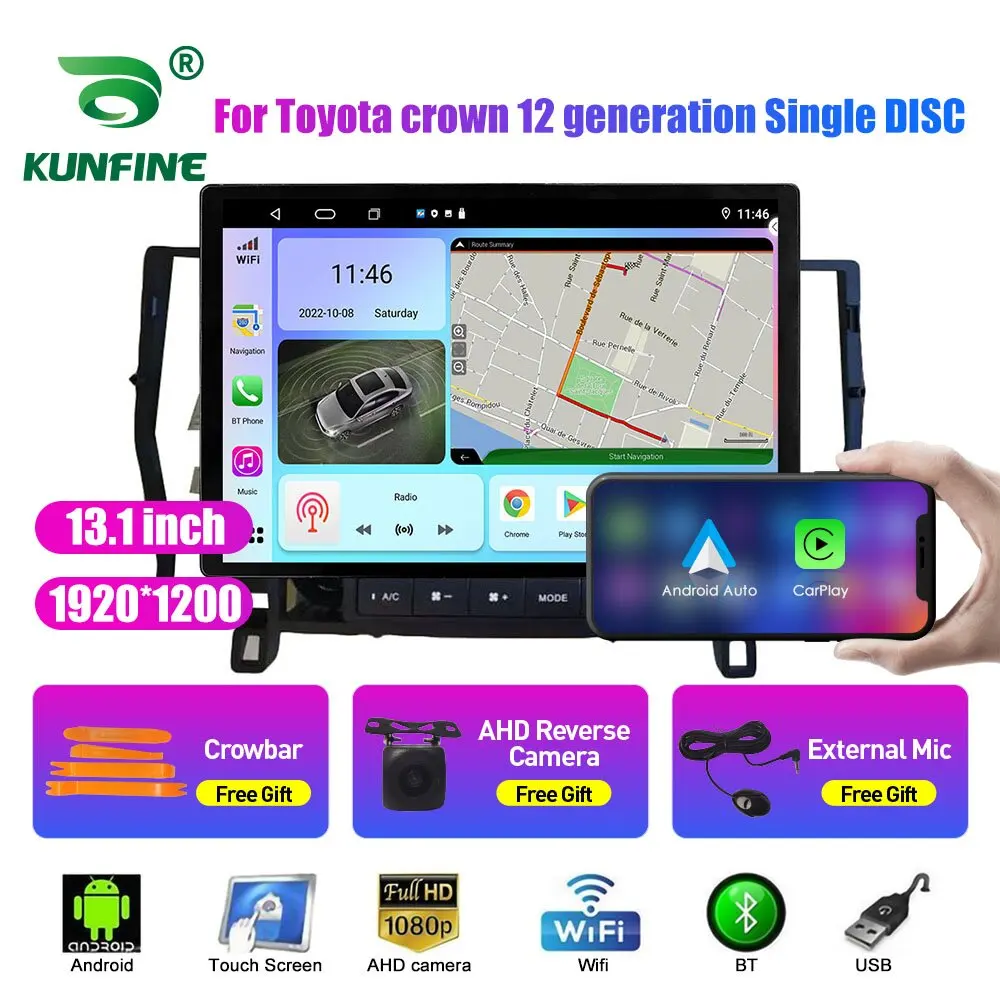 

13.1 inch Car Radio For Toyota crown 12 generation Car DVD GPS Navigation Stereo Carplay 2 Din Central Multimedia Android Auto