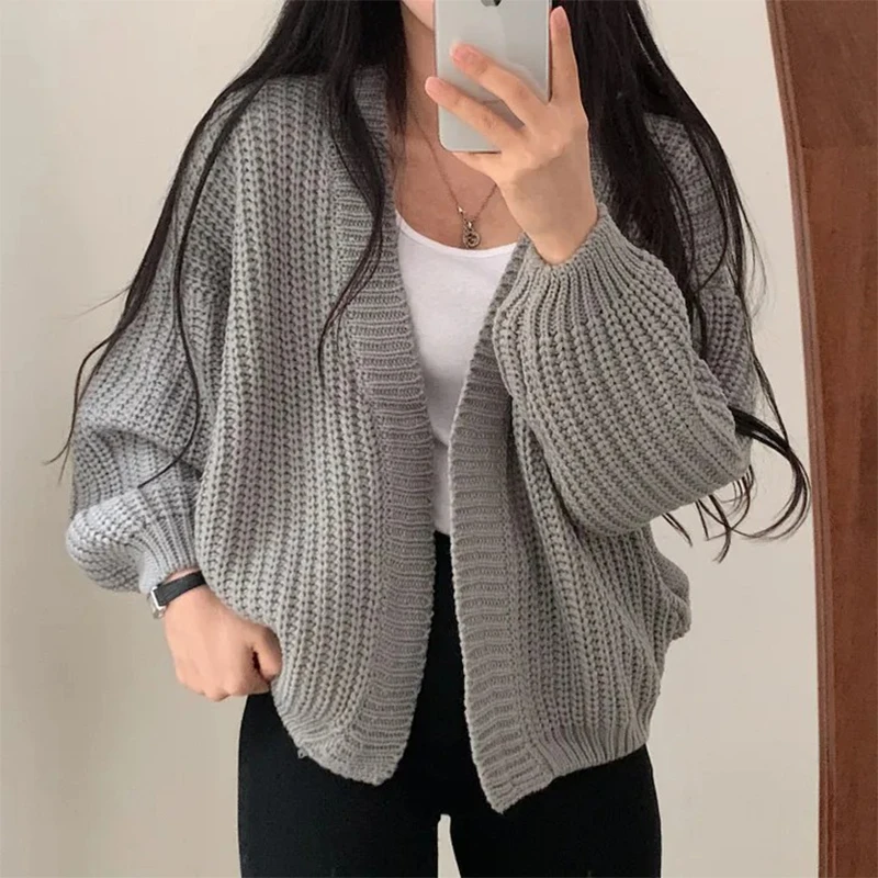 루즈하고 캐주얼하며 편안한 다용도 신상 가디건 스웨터, 여성용 따뜻한 재킷