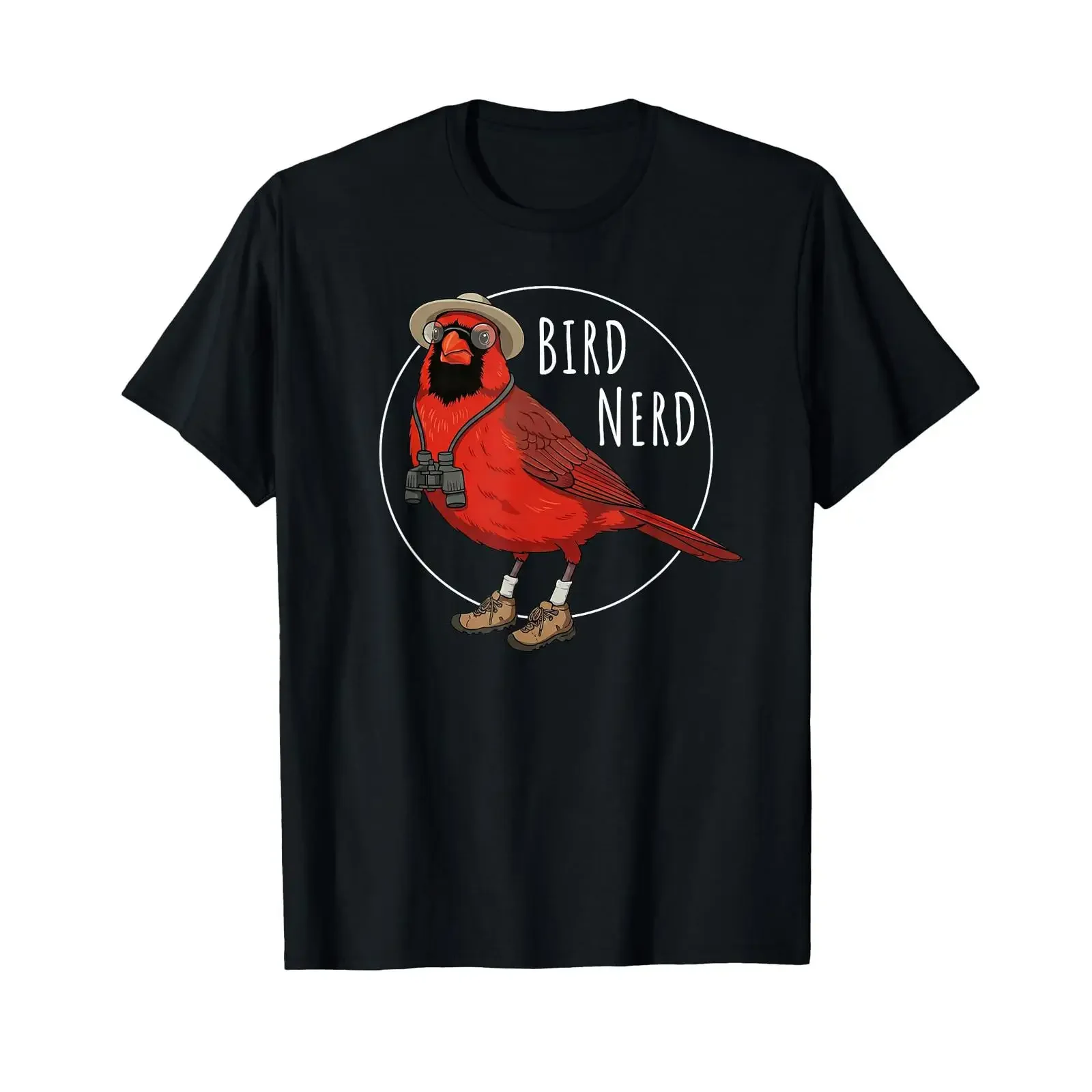 Red Cardinal Bird Nerd Funny Watching Birding Lover Watcher T Shirt vintage Washed streetwear Breathable designer clothes homme