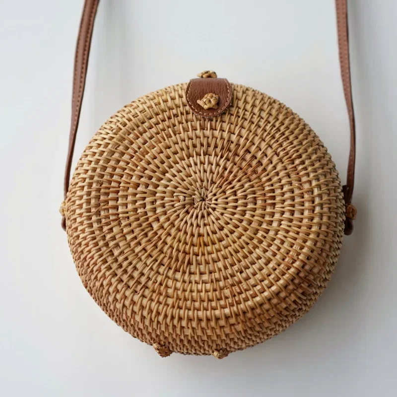 Square Round Multi Style Straw Bag Handbags Women Summer Rattan Bag Handmade Woven Beach Circle Bohemia Handbag New Fashion