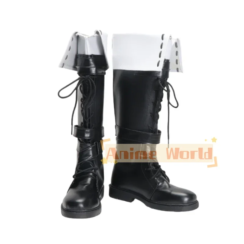 Arknights Texas The Omertosa pelle WingBreaker Scarpe Stivali Cosplay Stivali di Carnevale di Halloween Realizzati su misura