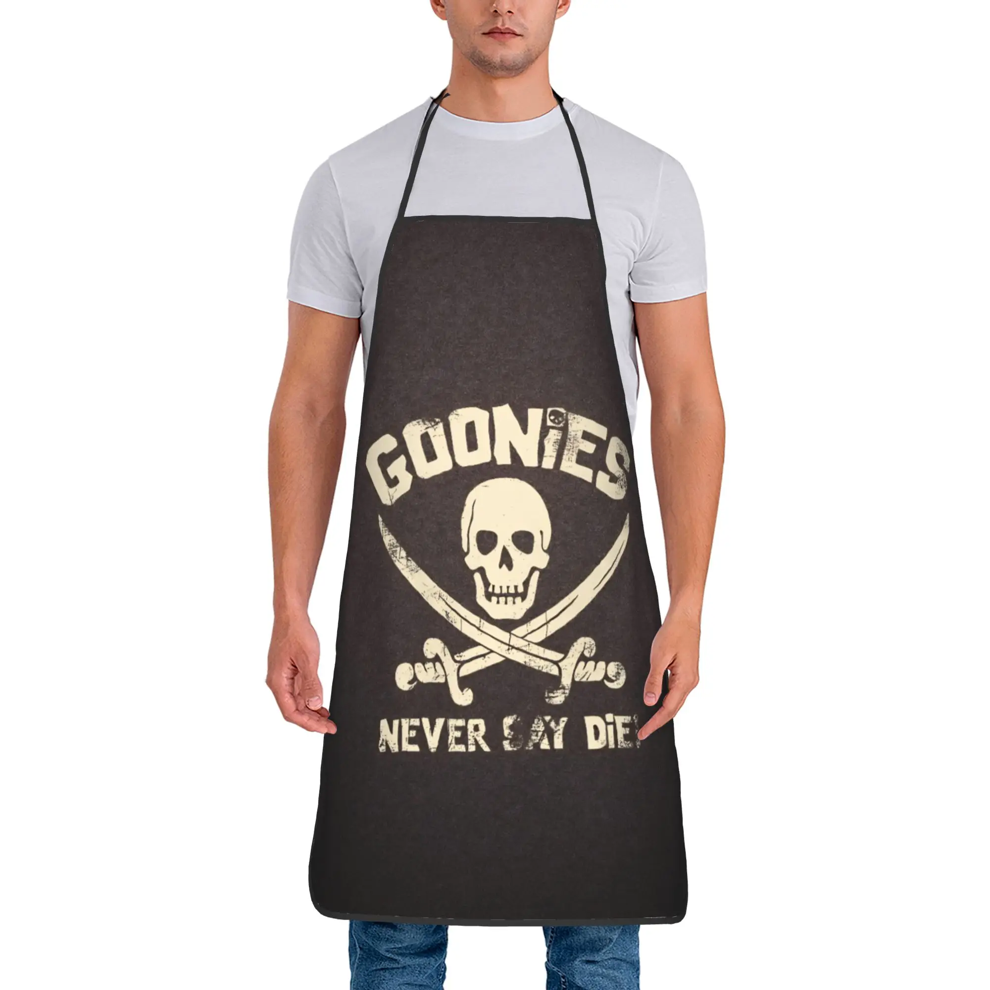 The Goonies Never Say Die  Apron  Household Fashion Kitchen Accessories Barber Work Aprons without Pocket