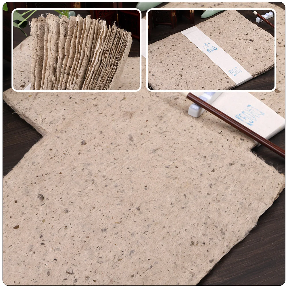 50 Sheets Pure Handmade Paper Calligraphy Supplies Practicing DIY Card for Painting Convenient Rice Drawing