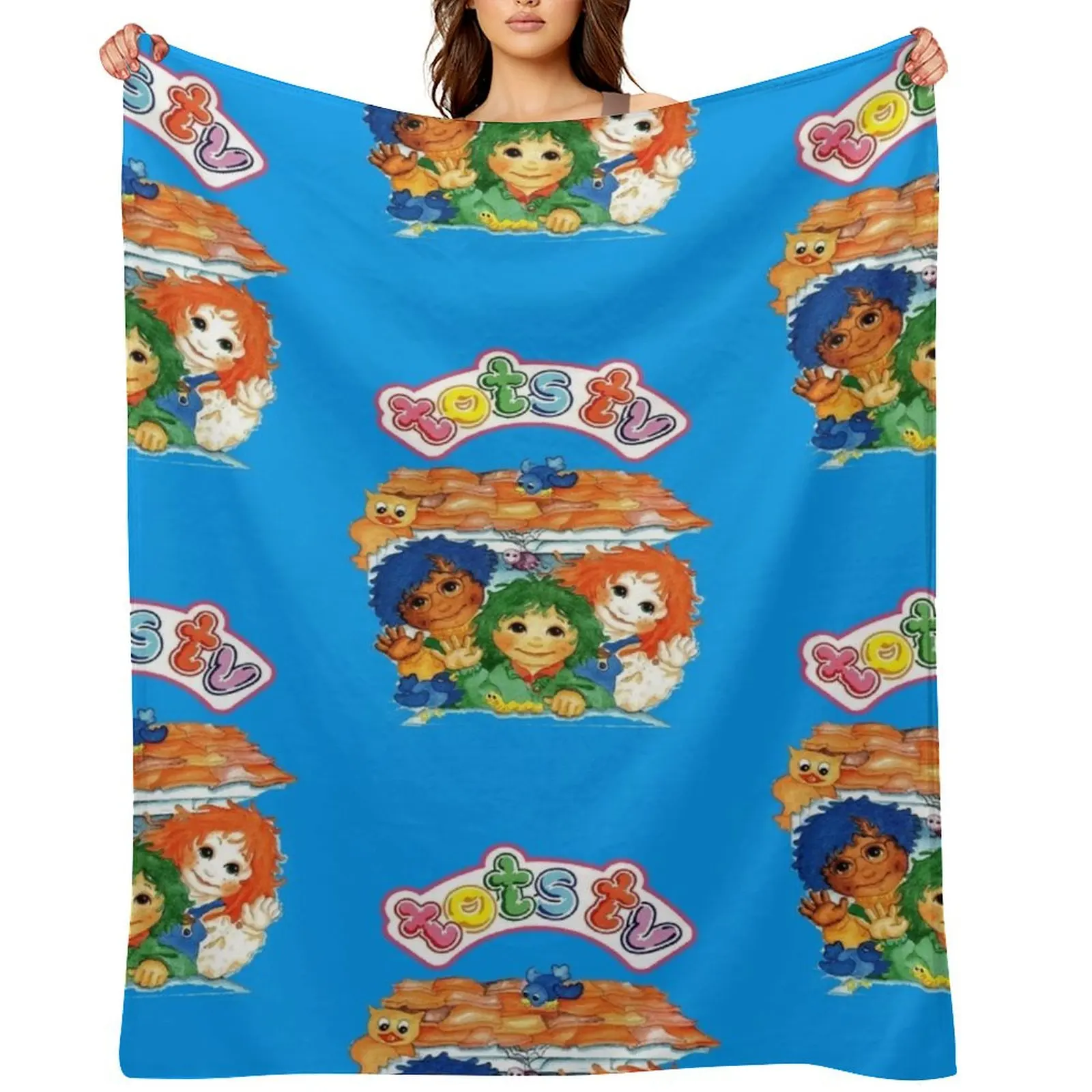 

Tots TV - Retro Children's TV CITV Throw Blanket Moving Cute Large Softest Blankets