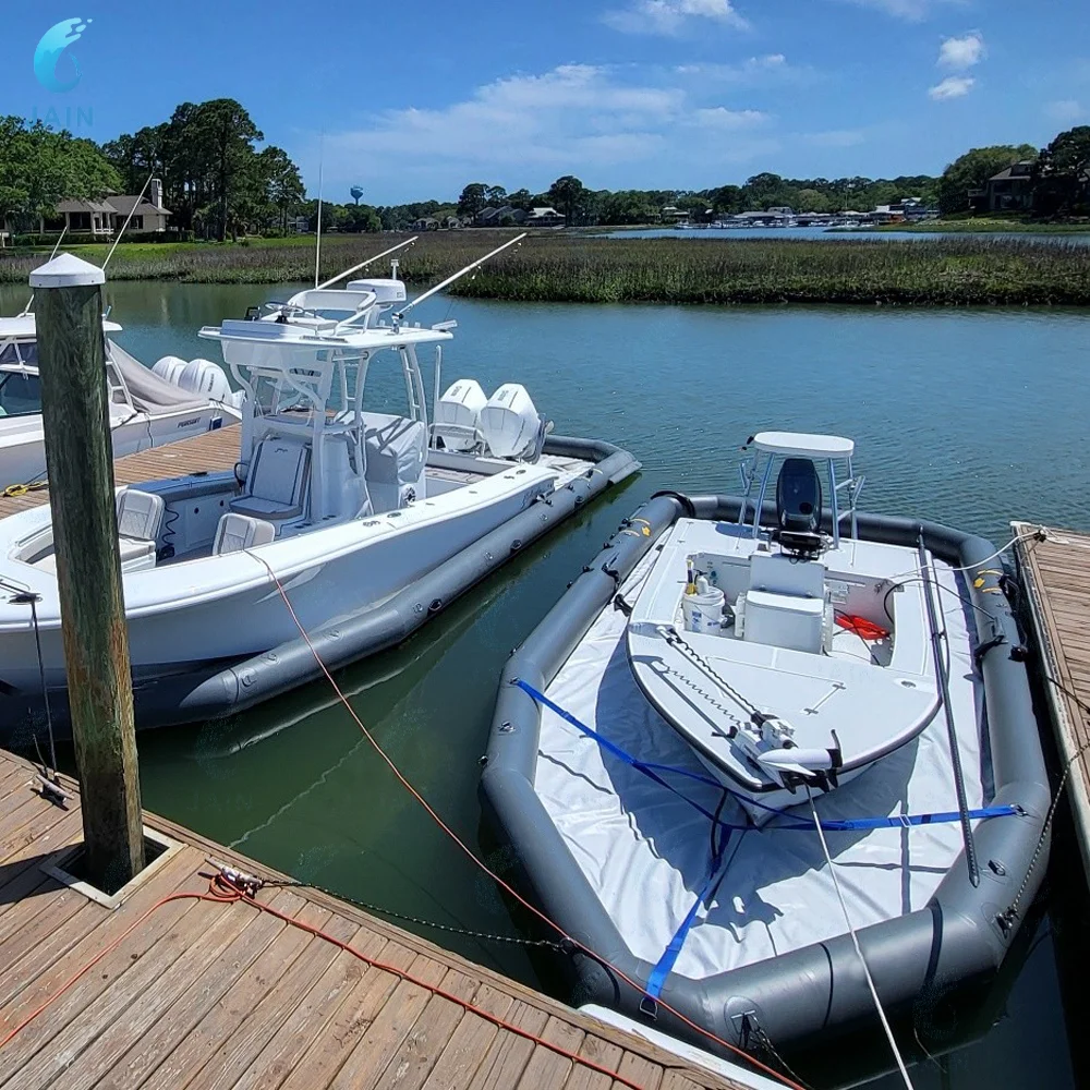 Heavy-Duty Inflatable Floating Boat Dock Portable PVC Water Platform for Marinas, Lakes Swim Deck for Boats & Jet Skis