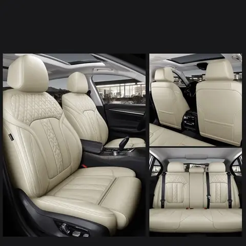 Para BMW 5 Series 530 Sedan 530e fundas de asiento de coche de piel sintética personalizadas 5 asientos para modelos E60 E61 F10 F11 G30 G31 Accesorios