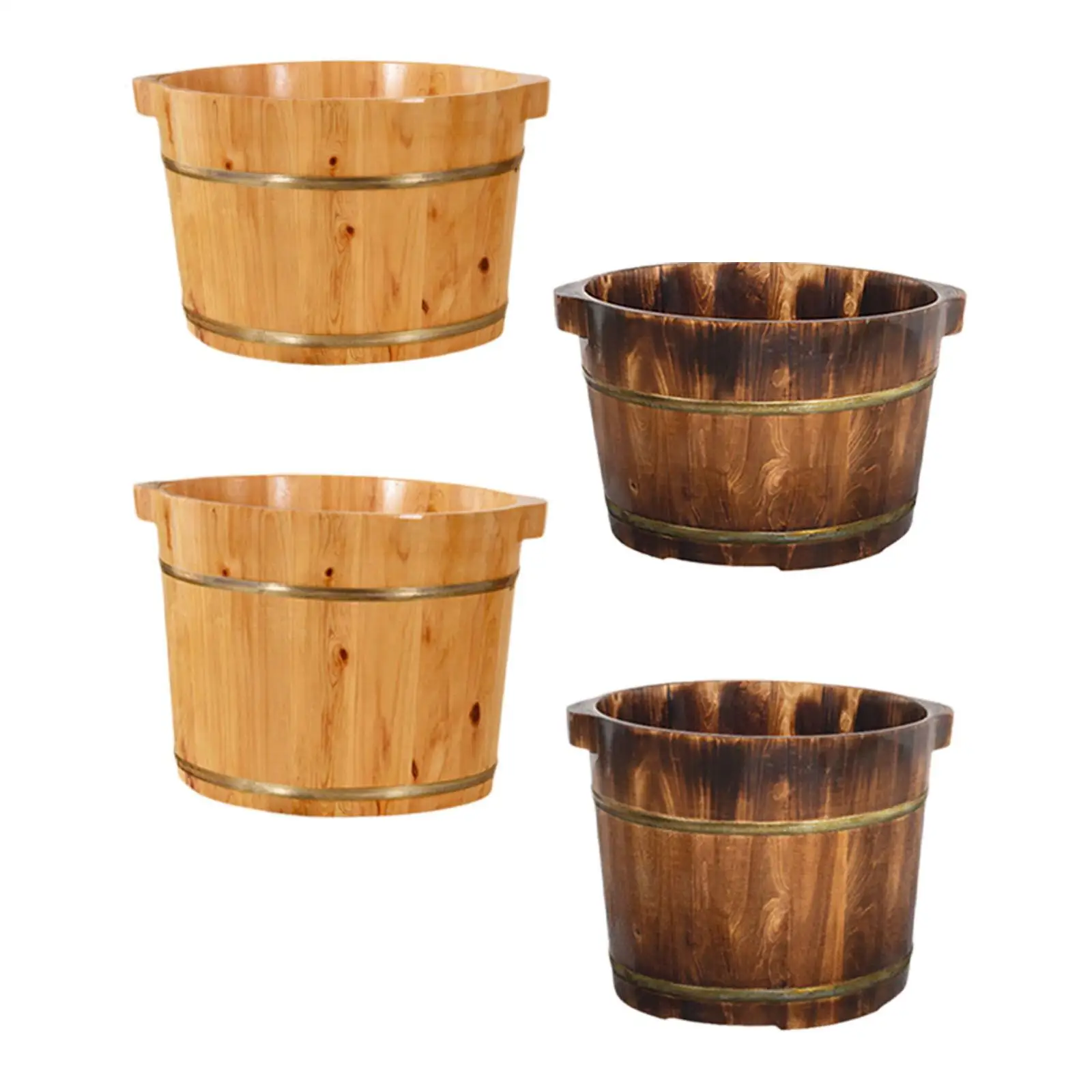 Wood Foot Bath Tub Large Capacity Practical Foot Bath Barrel Footbath Basin Foot Washing Bucket for Bathroom Foot SPA Women Men - view 6