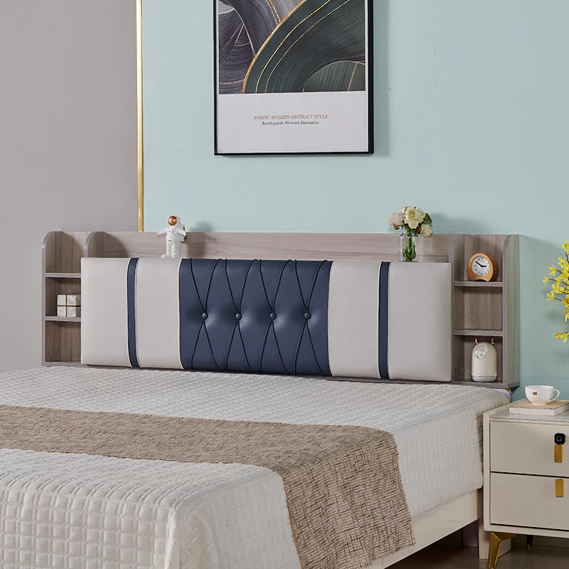 Headboard Solid wood single double multi-functional 1.8 meters soft bag modern storage Bedside backrest board E****mical