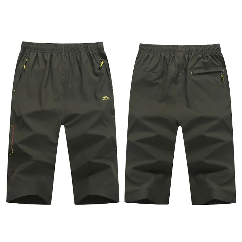 Summer Lightweight Quick Dry Cropped Shorts for Men Casual Outdoor Hiking Moisture Wicking Breathable Walking Shorts