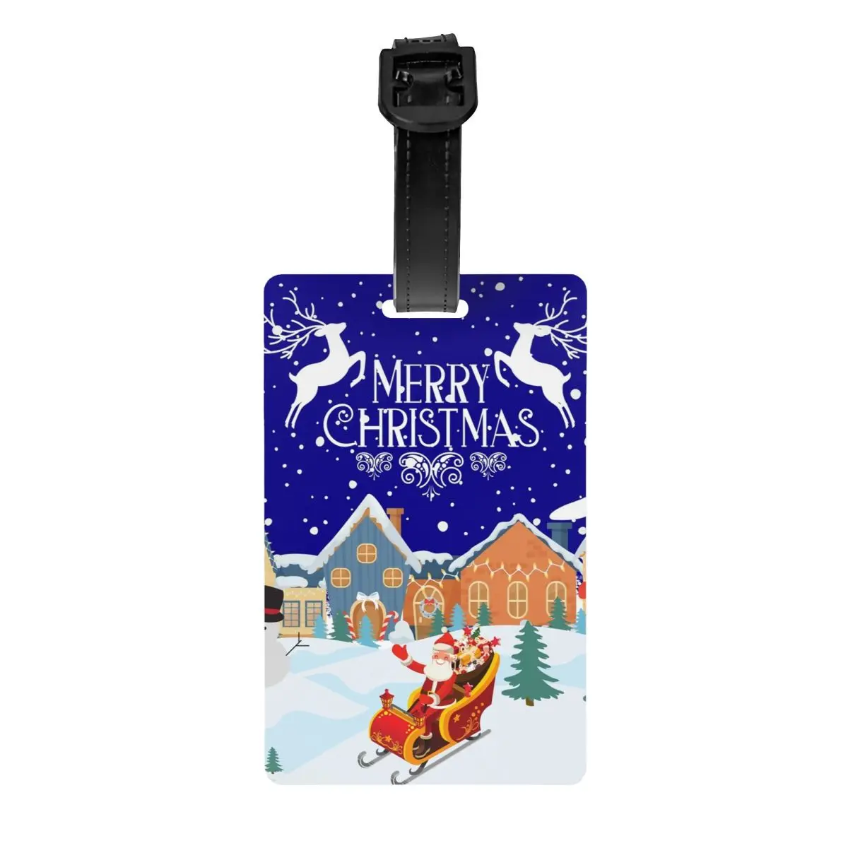 Custom Christmas Snowman Luggage Tag New Year Gnome Suitcase Baggage Privacy Cover ID Label