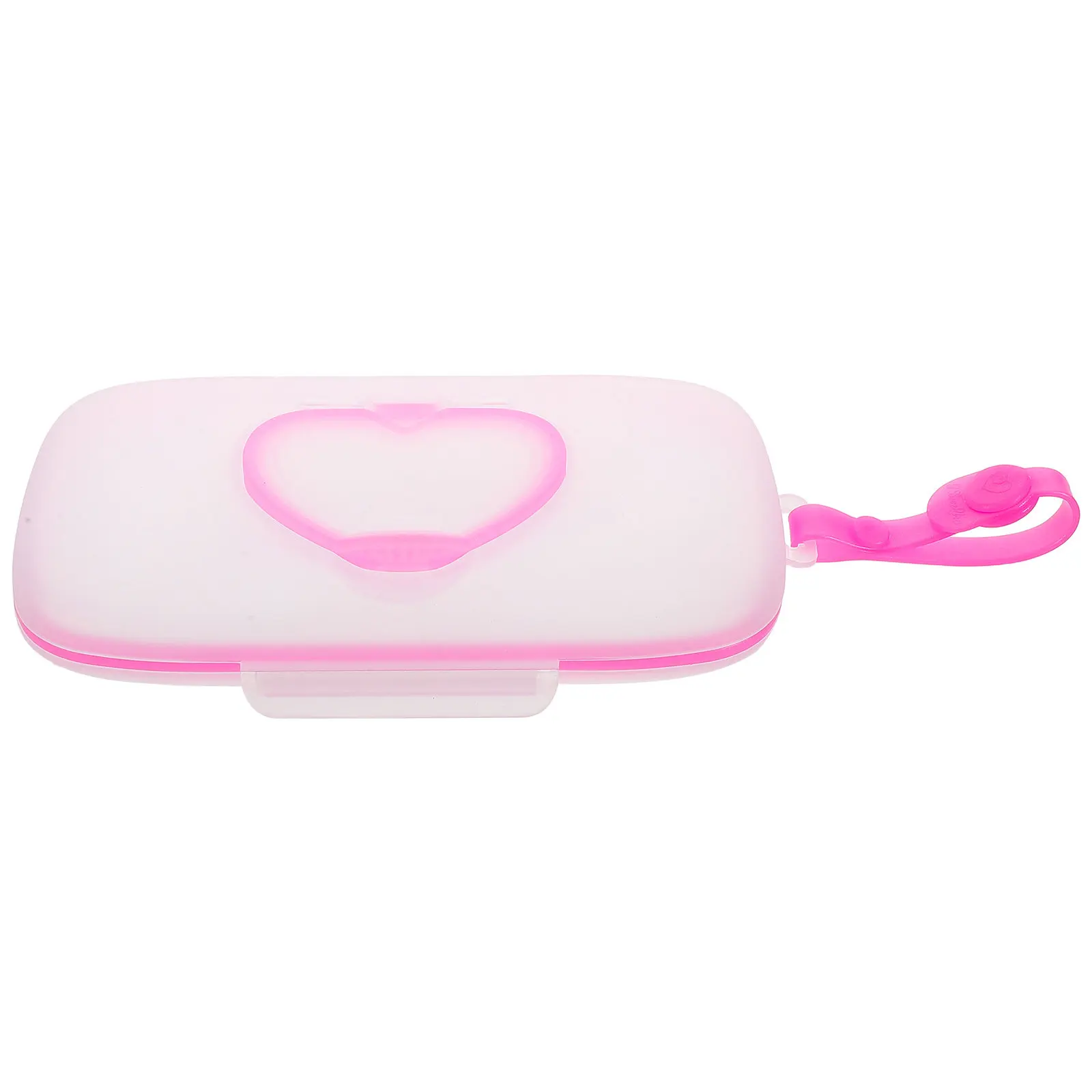 Baby Portable Hand Wipes Dispenser Heart Shape Refillable Lightweight Compact Travel Baby Wipes Holder for Car Diaper Bag