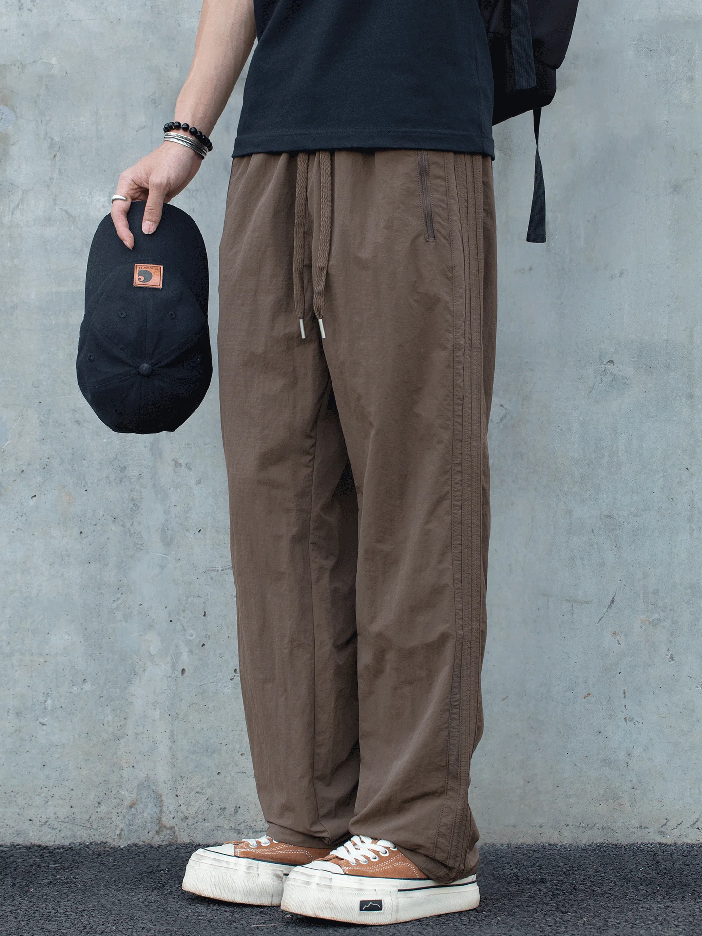 

Summer Thin Men's Work Pants Casual Loose Outdoor Straight Leg Long Trousers Retro American Sle Versatile Comfortable Fit