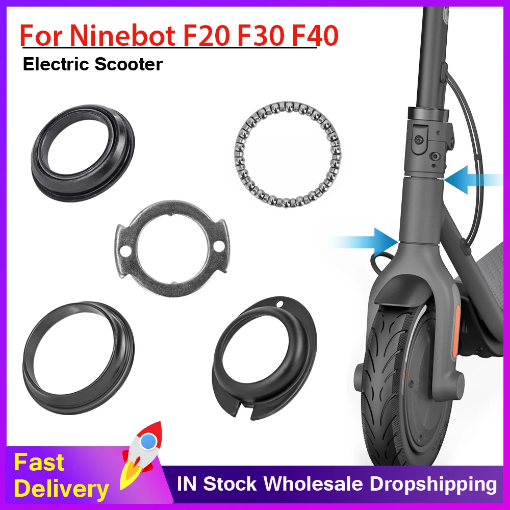 E-Scooter Front Fork Tube Bearing Bowl For Ninebot F20 F30 F40 KickScooter Manganese Steel Rotating Steering Device Repair Parts