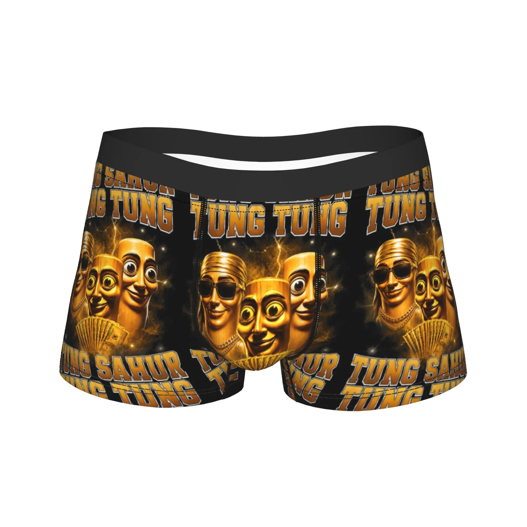 Tung Tung Tung Sahur is Calling Funny Italian Underwear Custom Boxershorts Trenky Men's Panties Comfortable Shorts Briefs