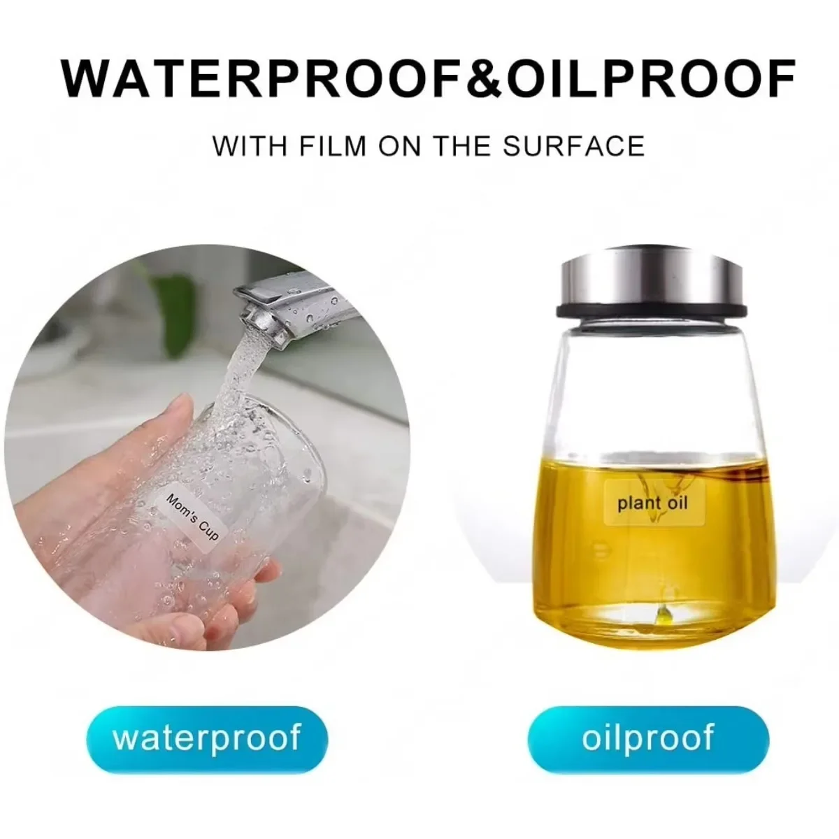 ป้ายโปร่งใสสติกเกอร์ความร้อนกระดาษสี่หลักฐานสําหรับ M200/M120/E210/M110 เครื่องพิมพ์ใช้สําหรับ Home และธุรกิจ 40x30 มม.